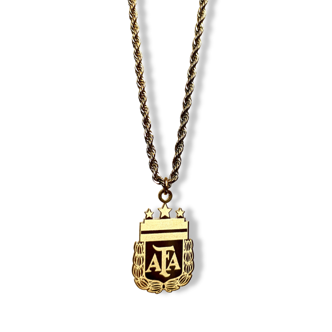 Argentina Crest Pendant featuring AFA badge in gold.