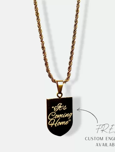 England football pendant, football jewelry, custom engraved pendant, England football crest necklace, football fan jewelry, personalized football pendant, England team pendant, football supporter jewelry, 18k gold-plated, football keepsake