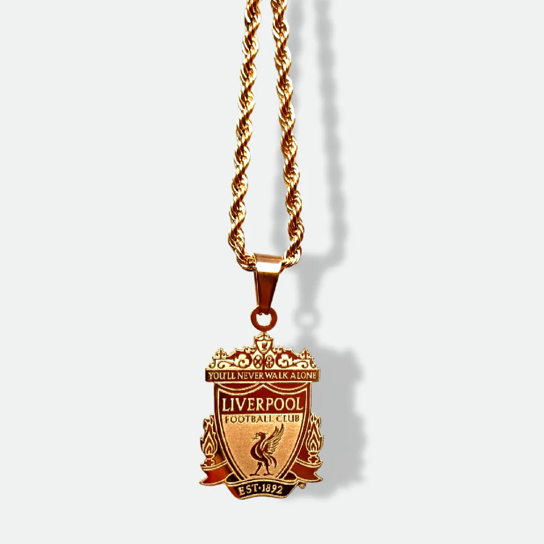 Liverpool FC Pendant featuring the club crest in 18k gold plating