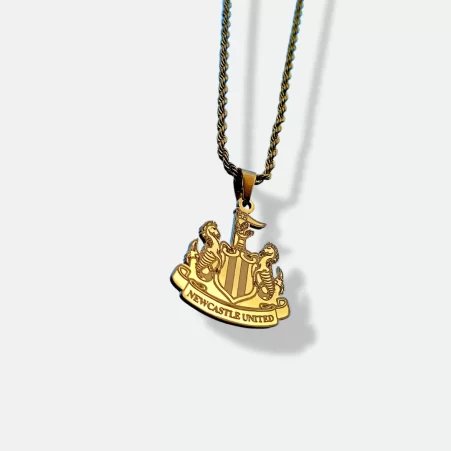 Newcastle, NUFC, Toon, 18k gold plated, pendant, unisex, football, soccer, team, gift, Newcastle fan, NUFC fan, Toon fan.