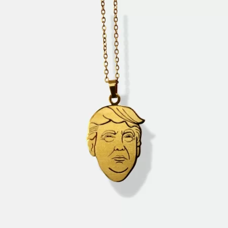 Trump 2024 Jewelry, Donald Trump Pendant, 18k Gold Plated Necklace, Silver Plated Pendant, Custom Engraved Name, Personalized Message Jewelry, Trump Election Accessory, Donald Trump Gift, 2024 Campaign Merchandise, Premium Plated Accessory, Customizable Trump Necklace, Gift for Political Supporters, Exclusive Election Jewelry, Personalized Trump Pendant, Engraved Presidential Accessory