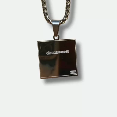 Frank Ocean pendant, Channel Orange album jewelry, music album pendant, personalized music pendant, unique music jewelry, Frank Ocean merchandise, album cover pendant, music-themed jewelry, fan jewelry, iconic album pendant