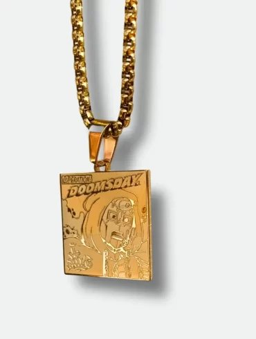 MF DOOM pendant, Operation Doomsday album jewelry, music album pendant, personalized music pendant, unique music jewelry, MF DOOM merchandise, album cover pendant, music-themed jewelry, fan jewelry, iconic album pendant, jewellery, jewelry
