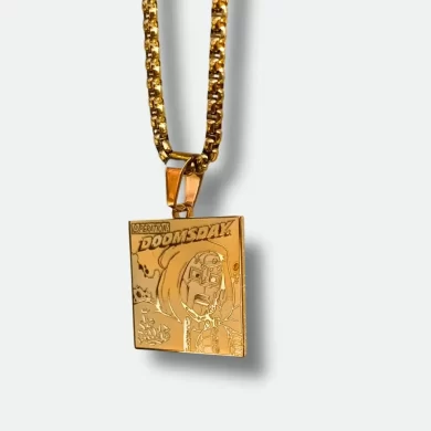 MF DOOM pendant, Operation Doomsday album jewelry, music album pendant, personalized music pendant, unique music jewelry, MF DOOM merchandise, album cover pendant, music-themed jewelry, fan jewelry, iconic album pendant, jewellery, jewelry